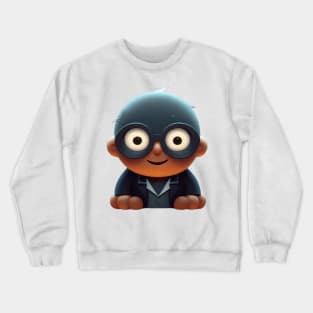 boy with glasses Crewneck Sweatshirt